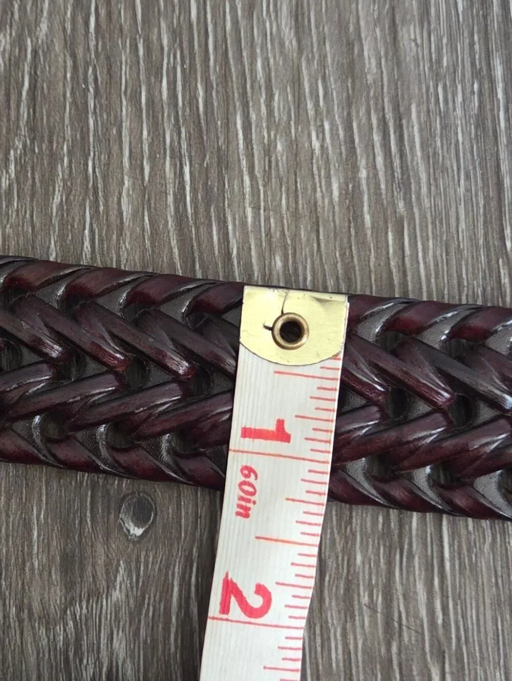 Woven Men's Belt - Burgundy - 50